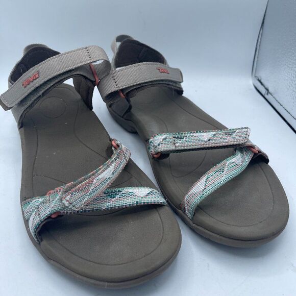 Teva Sandals Strappy Adjustable Hiking Outdoor 6 - Picture 1 of 7